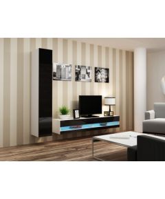 Cama Meble Cama Living room cabinet set VIGO NEW 9 white/black gloss
