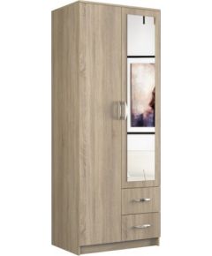 Top E Shop Topeshop ROMANA 80 SON L bedroom wardrobe/closet 5 shelves 2 door(s) Oak