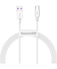 Kabelis USB2.0 A spraudnis - USB C spraudnis 66W 1,0m balts Superior series BASEUS