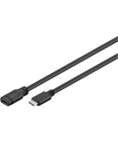 Goobay Kabelis/Pagarinātājs USB C spraudnis - USB C ligzda, max 15W, līdz 5Gbit/s 1m melns