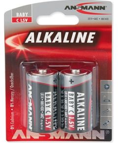 Sārma baterija R14 (C) 1.5V ANSMANN (2 gab.iepakojums), Alkaline
