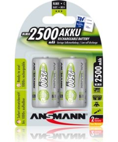 Akumulators R14 (C) 1.2V 2500mAh Ni-Mh ANSMANN (2 gab.iepakojums)