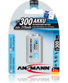 Akumulators 6F22 (E-Block, R22, 6R61) 8.4V 300mAh Ni-Mh ANSMANN