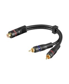 Goobay Lineārs vads RCA ligzda - 2xRCA kontaktdakšiņas 0.2m