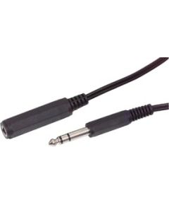 Goobay Vads 6.3mm-6.3mm stereo kontaktdakšiņa-ligzda 5m