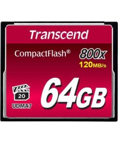 MEMORY COMPACT FLASH 64GB/800X TS64GCF800 TRANSCEND