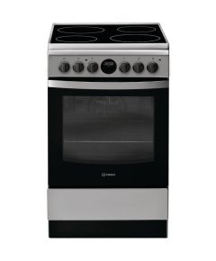 INDESIT Cooker IS5V8CHX/E Hob type Vitroceramic, Oven type Electric, Stainless steel, Width 50 cm, Grilling, Electronic, 57 L, Depth 60 cm