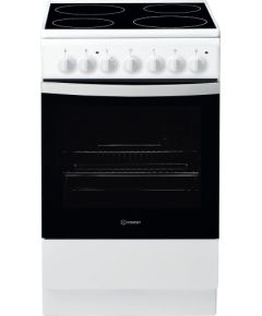 INDESIT Cooker IS5V4PHW/E Hob type Vitroceramic, Oven type Electric, White, Width 50 cm, Grilling, 61 L, Depth 60 cm