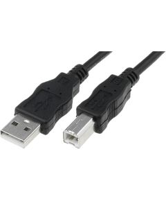 Digitus 5m USB2.0 printera kabelis USB-A -> USB-B Melns