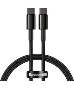 (Ir veikalā) Baseus Tungsten Gold Cable Type-C to Type-C 100W 2m Black