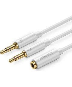 UGREEN AV141 3.5mm Female to 2 male audio cable (white)