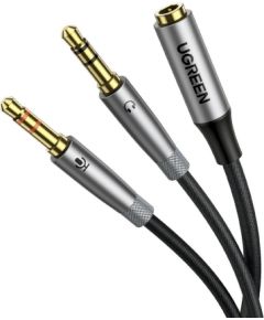 UGREEN AV192 3.5mm Female to 2 male audio cable (grey)