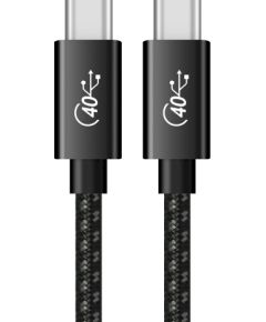 Fusion Superior USB-C -> USB-C кабель для передачи данных 100 Вт / 40 Гбит / с / USB 4 GEN 3 / 8K / 1,5 м черный
