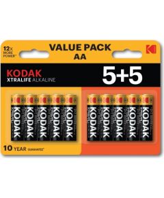 Kodak XTRALIFE Alkaline AA Battery 10 (5+5 pack)