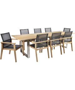 Dārza mēbeļu komplekts NAUTICA galds un 8 krēsli Dārza mēbeļu komplekti