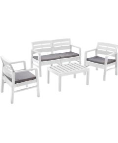 Dārza mēbeļu komplekts JAVA galds, sols, 2 krēsli