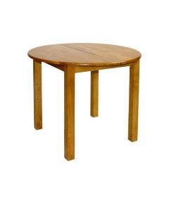 Обеденный стол MIX & MATCH D90+30xH74см, раздвижной, дерево: каучук, цвет: светлый дуб, обработка: лакированный