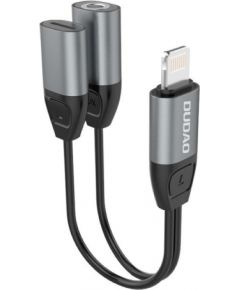 HQ Dudao L17i Адаптер для наушников Lightning на Lightning переходник + 3,5 мм Mini Аудио & конектор Заряда Jack Серый