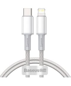 Baseus High Density Braided Cable Type-C to Lightning PD 20W 1m (white)