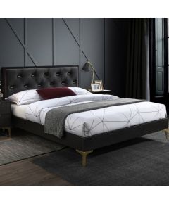 Кровать POEM 160x200см с матрасом HARMONY DELUX, темно-серый