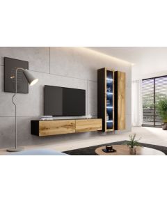 Cama Meble Cama living room cabinet set VIGO 3 black/wotan oak