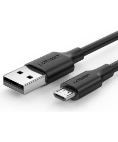 UGREEN micro USB Cable QC 3.0 2.4A 1.5m Black (Ir veikalā)