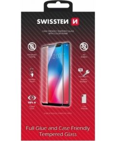 Swissten Full Face Tempered Glass Aizsargstikls Pilnam Ekrānam Apple iPhone 11 Pro Melns