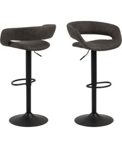 Барный стул GRACE 54,5x48,5xH104см, сиденье и спинка: ткань, цвет: антрацит, ножка: черный