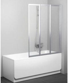 Ravak vannas siena VS3, 1300 mm, h=1400, balts/caurspīdīgs stikls