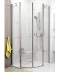 Ravak dušas stūris CSKK4, 900x900 mm, h=1950, r=500, spīdīgs/caurspīdīgs stikls