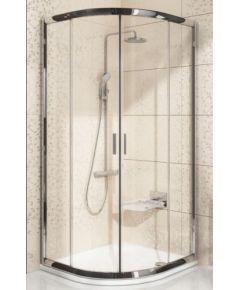 Ravak dušas stūris BLCP4, 900x900 mm, h=1900, r=500, spīdīgs/caurspīdīgs stikls