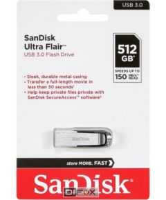SanDisk Cruzer Ultra Flair 512GB USB 3.0 150MB/s  SDCZ73-512G-G46