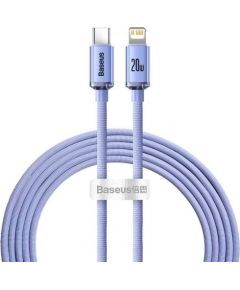 Baseus Crystal cable USB-C to Lightning, 20W, PD, 2m (violet)