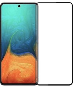 Fusion Full Glue 5D Tempered Glass Aizsargstikls Pilnam Ekrānam Samsung A715 / A716 Galaxy A71 / A71 5G Melns