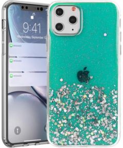 Fusion glue glitter silikona aizsargapvalks Apple iPhone 13 zaļš