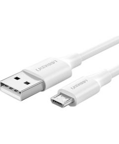 Micro USB cable UGREEN QC 3.0 2.4A 0.25m (white)