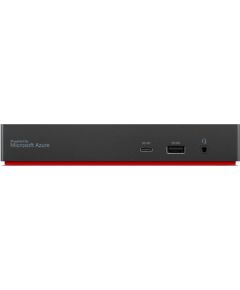 Lenovo ThinkPad Universal USB-C Smart Dock powered by Microsoft Azure Sphere (Max displays: 3/Max resolution: 4K/60Hz/Supports: 2x4K/60Hz/1xEthernet LAN (RJ-45)/2xDP 1.4/1xHDMI 2.1/3xUSB 3.1 (1 always-on)/2xUSB 2.0/1xThunderbolt 3 and 4 downstream/1xUSB-C