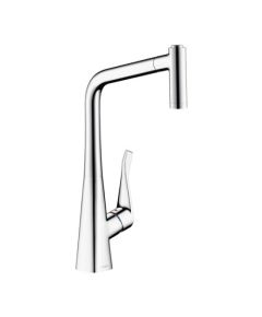 Hansgrohe virtuves izlietnes maisītājs ar izvelkamu dušu Metris, stainless steel