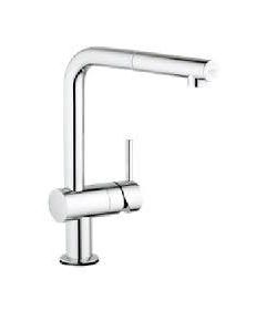 Grohe &amp;virtuves izlietnes maisītājs ar izvelkamu dušu Minta Touch, hroms