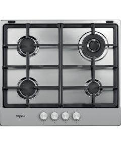 Whirlpool TGML661IX gāzes plīts virsma, 58cm nerūs. tēr.