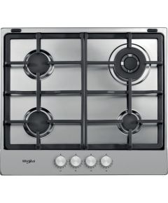 Whirlpool TGML661IX gāzes plīts virsma, 58cm nerūs. tēr.