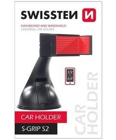 Swissten S-GRIP S2 Premium Универсальный держатель с 360 ротацией на стекло Для устройств 3.5'- 6.0' дюймов Черный