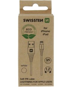 Swissten Eco Friendly Fast Charge 3A Lightning Datu un Uzlādes Kabelis 1.2m