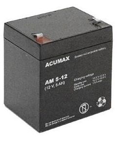 BATTERY 12V 5AH VRLA/AM5-12T2 ACUMAX EMU