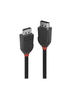 LINDY 36491 DisplayPort 1.2 Cable, Black Line DisplayPort male to male 1m