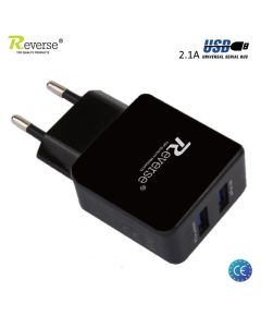 Tīkla lādētājs Reverse 1A/2.1A 5V 2xUSB universāls