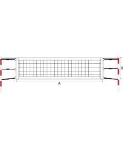 Pokorny Site Пляжная теннисная сеть SPORT 9.5x1m PE 45x45x3mm, 6 натяжная кевларовая проволока