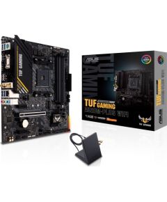Asus TUF GAMING A520M-PLUS Processor family  AMD, Processor socket AM4, DDR4, Memory slots 4, Supported hard disk drive interfaces 	SATA, M.2, Number of SATA connectors 4, Chipset  AMD A520, Micro ATX