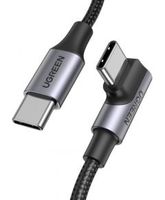Angle cable USB-C to USB-C UGREEN US334 5A, PD 100W, 1m (black)