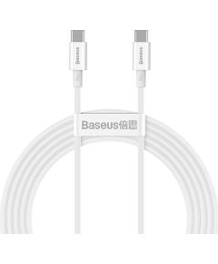 Baseus Superior Series Cable USB-C to USB-C, 100W, 2m (white)